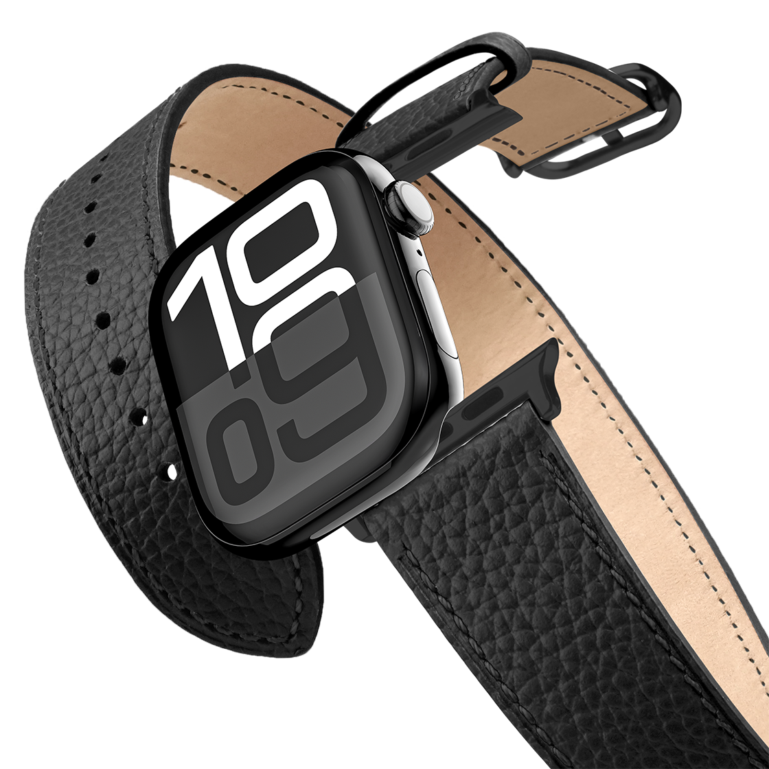 2-in-1 Italian Leather Watch Band