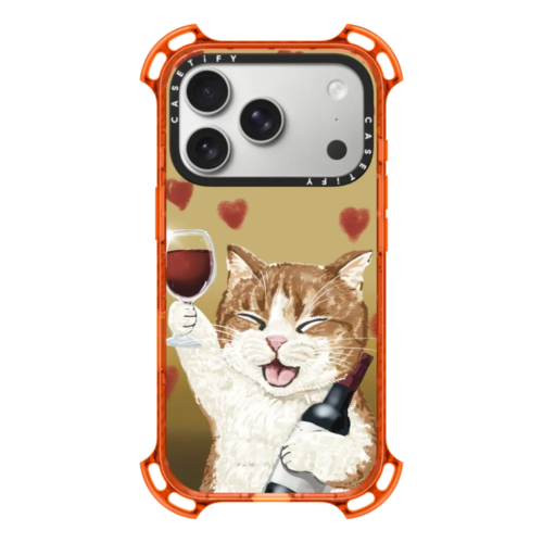 CASETiFYのバウンスケース×ポップな乾杯猫デザイン
