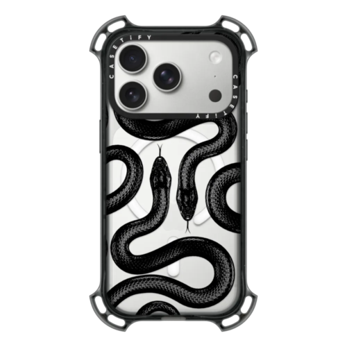 CASETiFYのバウンスケース×エッジの効いた蛇柄デザイン